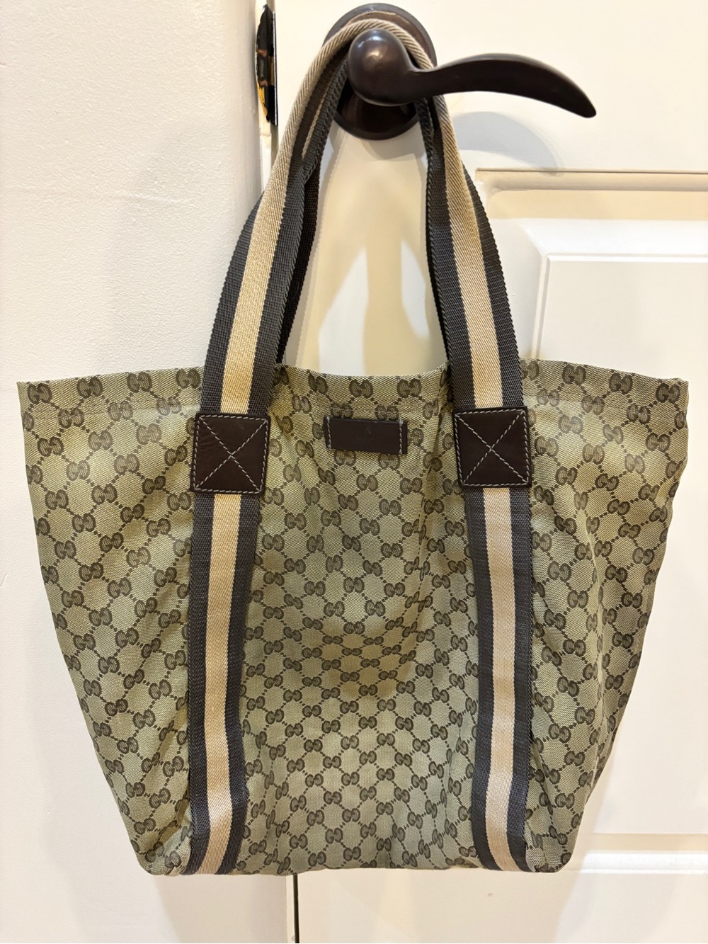 Authentic Gucci Monogram Canvas Tote